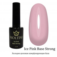 Камуфлирующая каучуковая база Moltini Ice Pink Base Strong, 12 ml