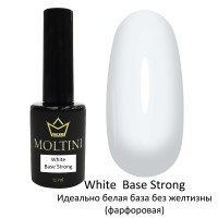 Камуфлирующая каучуковая база Moltini White Base Strong, 12 ml