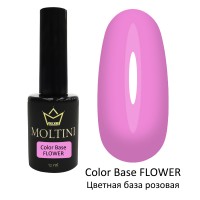 Цветная база Color Base FLOWER (розовая) 12 мл.  Moltini 