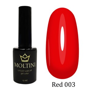 Гель-лак Moltini RED 003, 12 ml