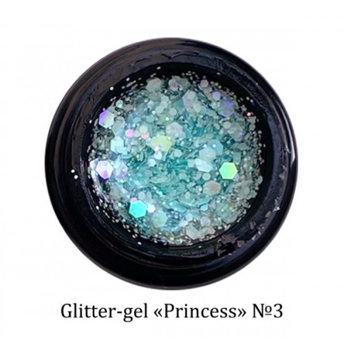 Гель-лак Glitter-Gel PRINCESS 003 баночка 6 мл