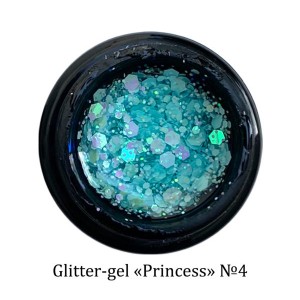 Гель-лак Glitter-Gel PRINCESS 004 баночка 6 мл