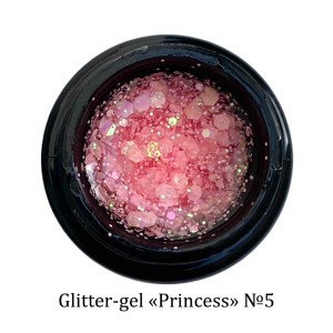 Гель-лак Glitter-Gel PRINCESS 005 баночка 6 мл