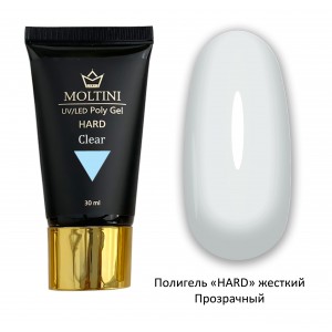 Полигель Moltini “Hard” жесткий Clear (прозрачный) 30 мл